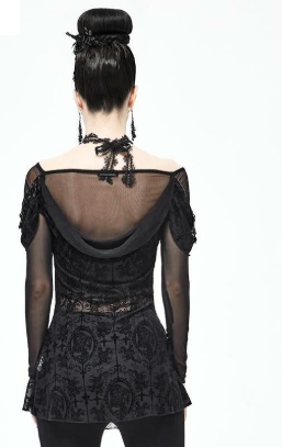 Camea Schwarzes Spitzentop von Devil Fashion