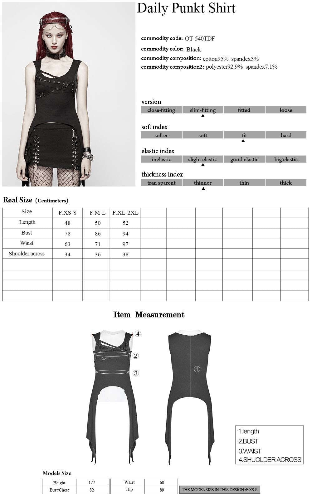 Girl Stalker Top - Punk Rave