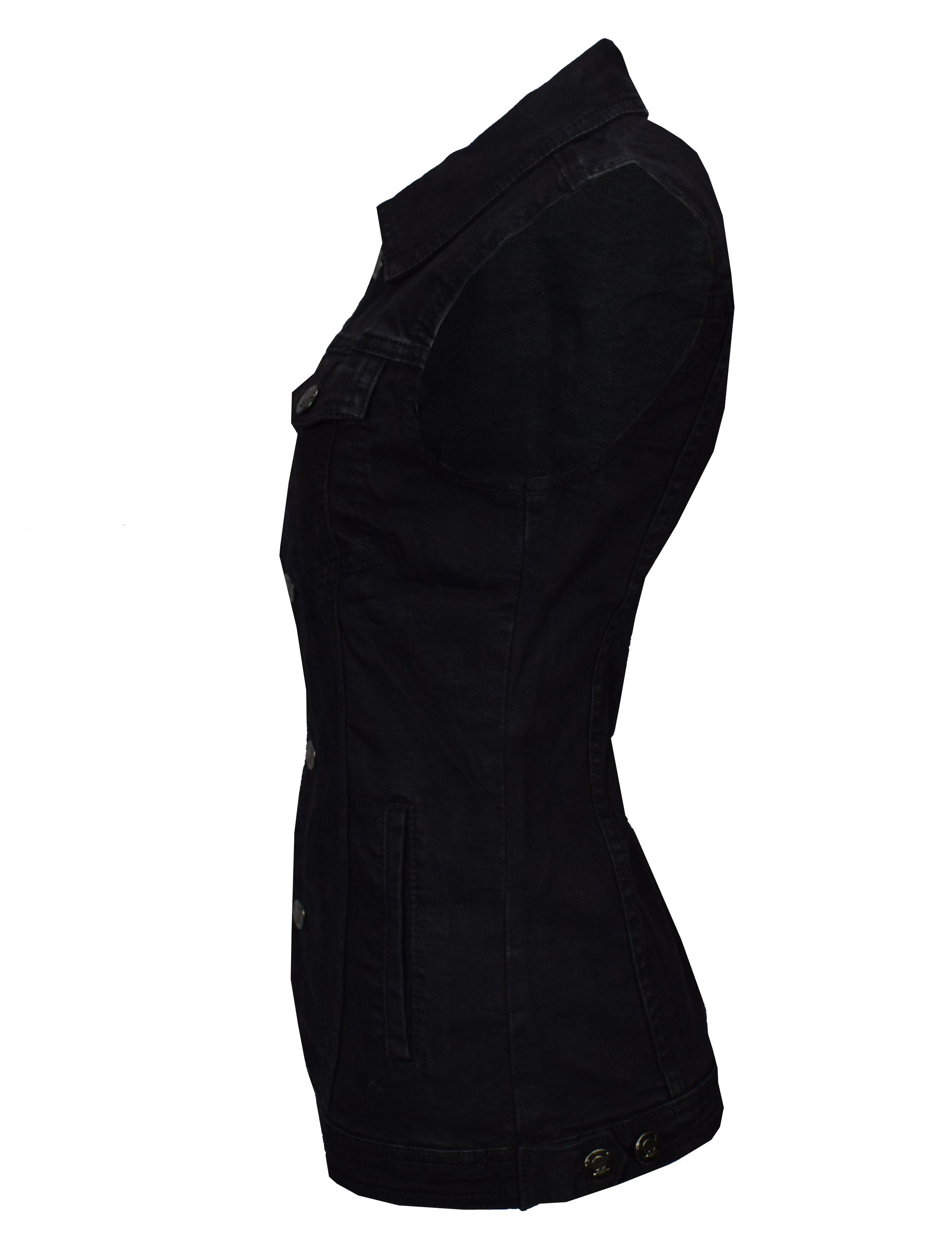 Jeans vest black women