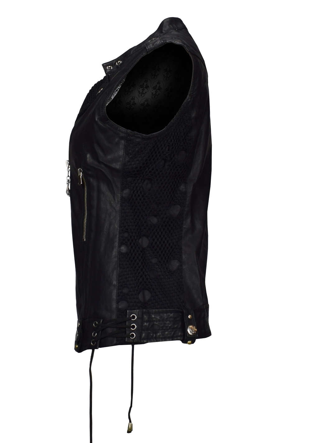 Black gothic leatherette vest