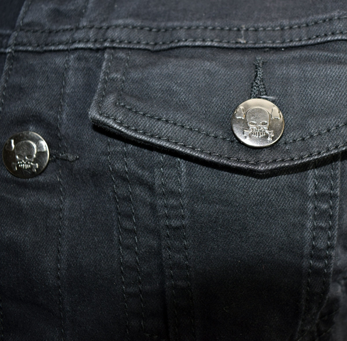 Jeans vest black women