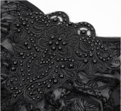 Camea Schwarzes Spitzentop von Devil Fashion