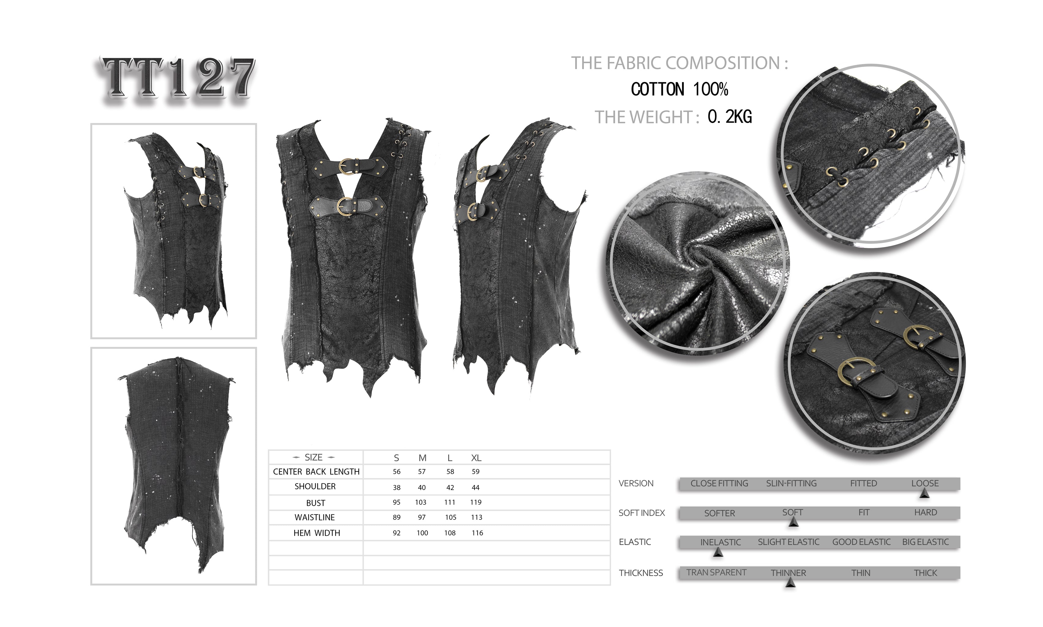 Gothic men sleeveless shirt Dark Age by Devil Fashion