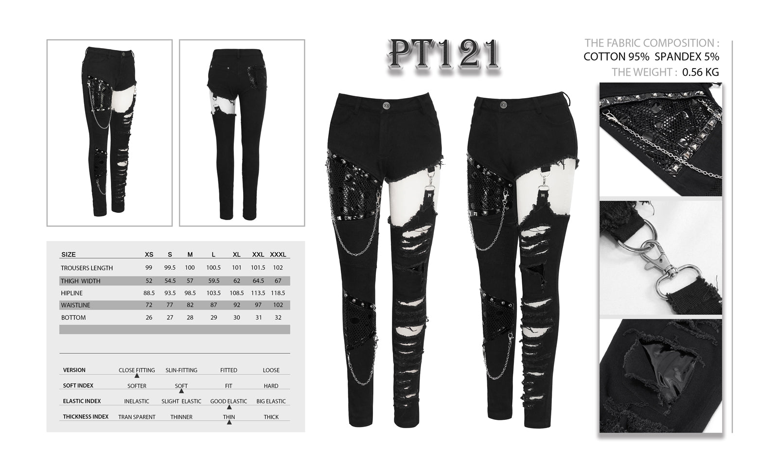 Gothic pants for women Mad Maxima from Devil Fashion