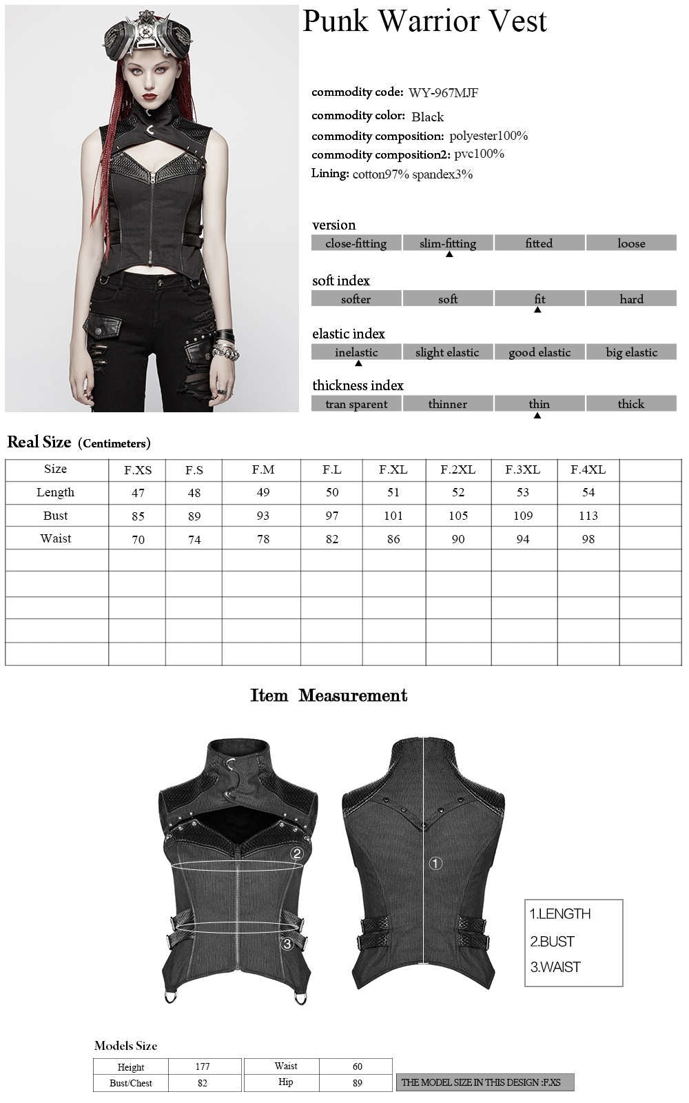Vulturia Gothic Women Vest - Punk Rave