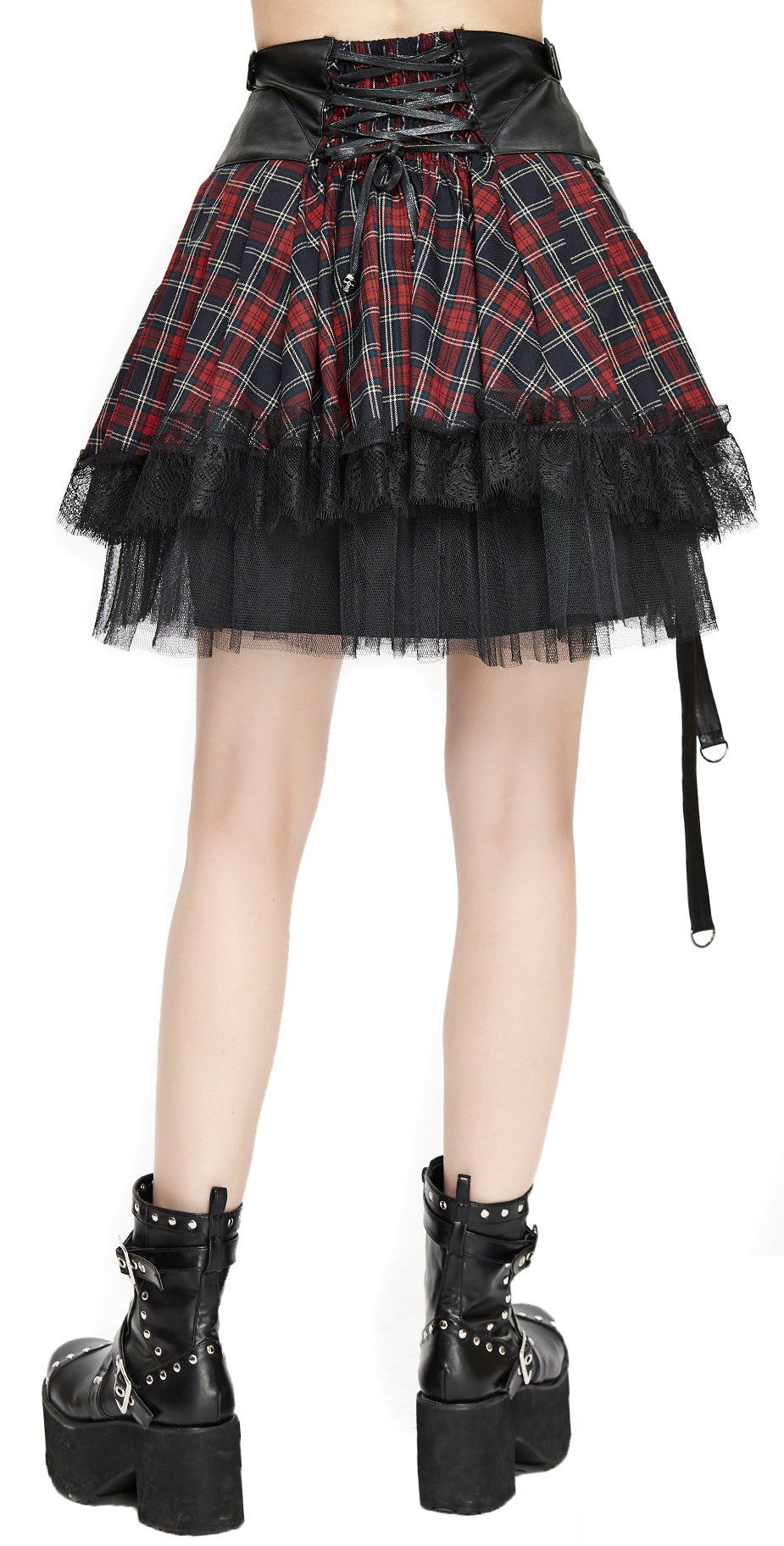 Gothick Frauen Rock True Tartan von Devil Fashion