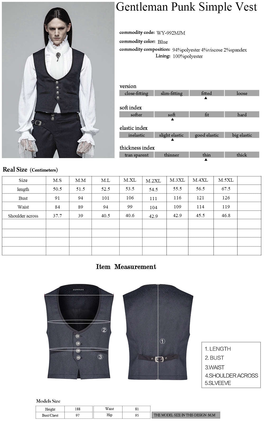 Hyacinthum Waistcoat - Punk Rave