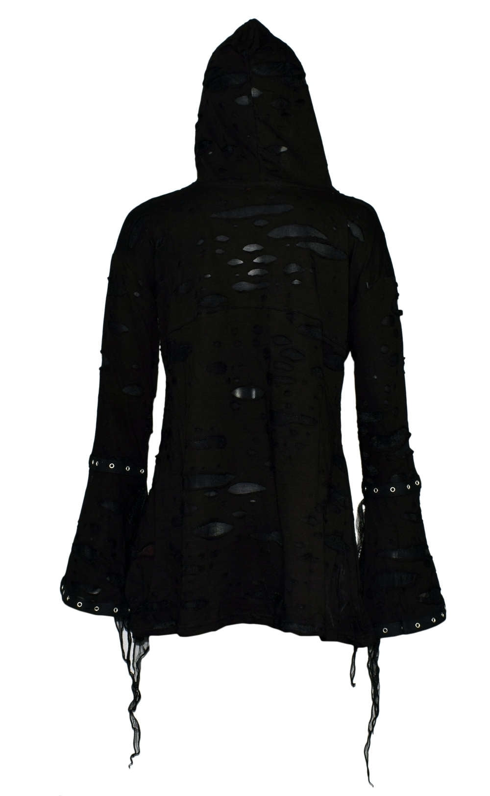 Wide gothic women hooded longsleeve