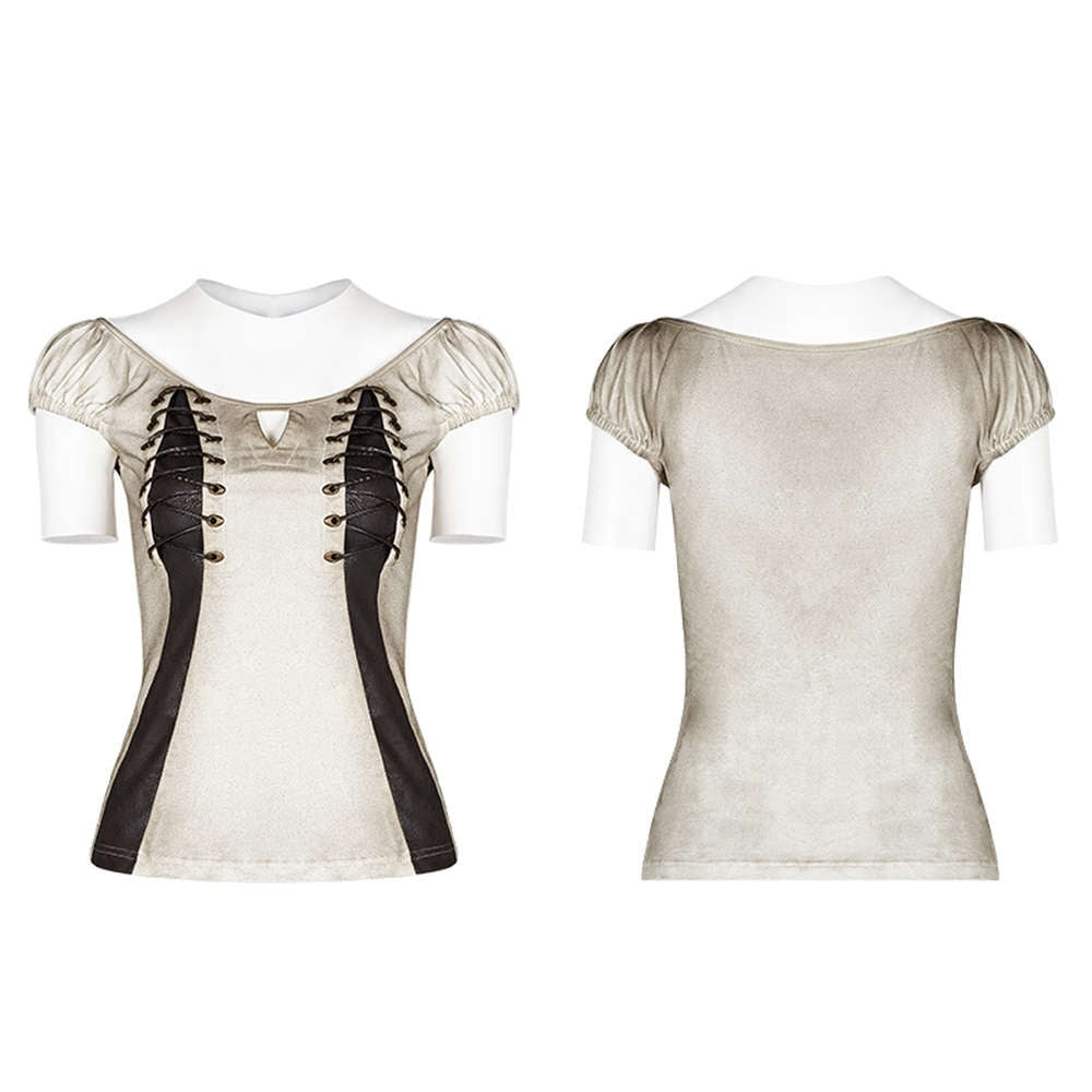 Vespa Steampunk Top White - Punk Rave