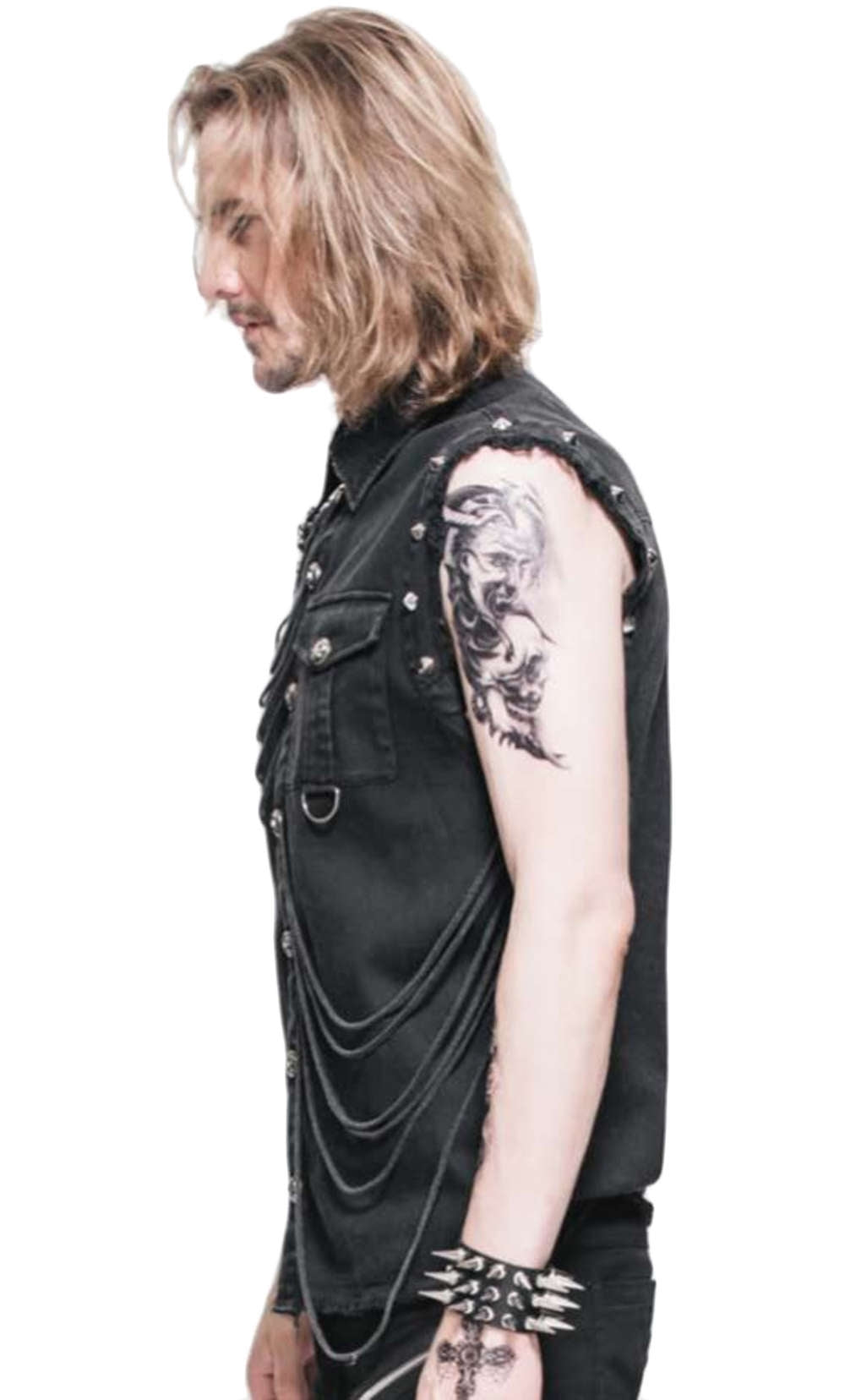 Gothic worker shirt rag look