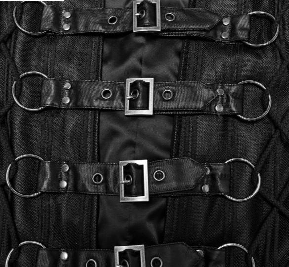 Weste mit Schnallen im Bondage Stil von PunkRave