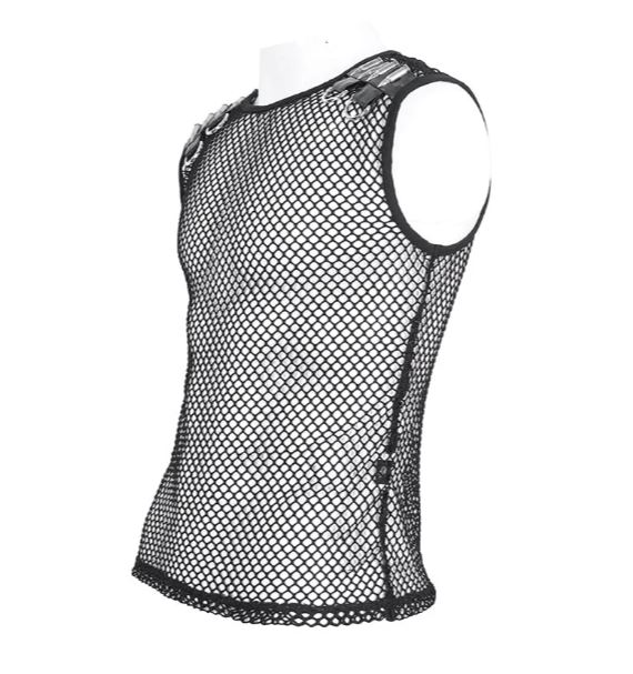 Black Bullet Mesh Net Top von Devil Fashion
