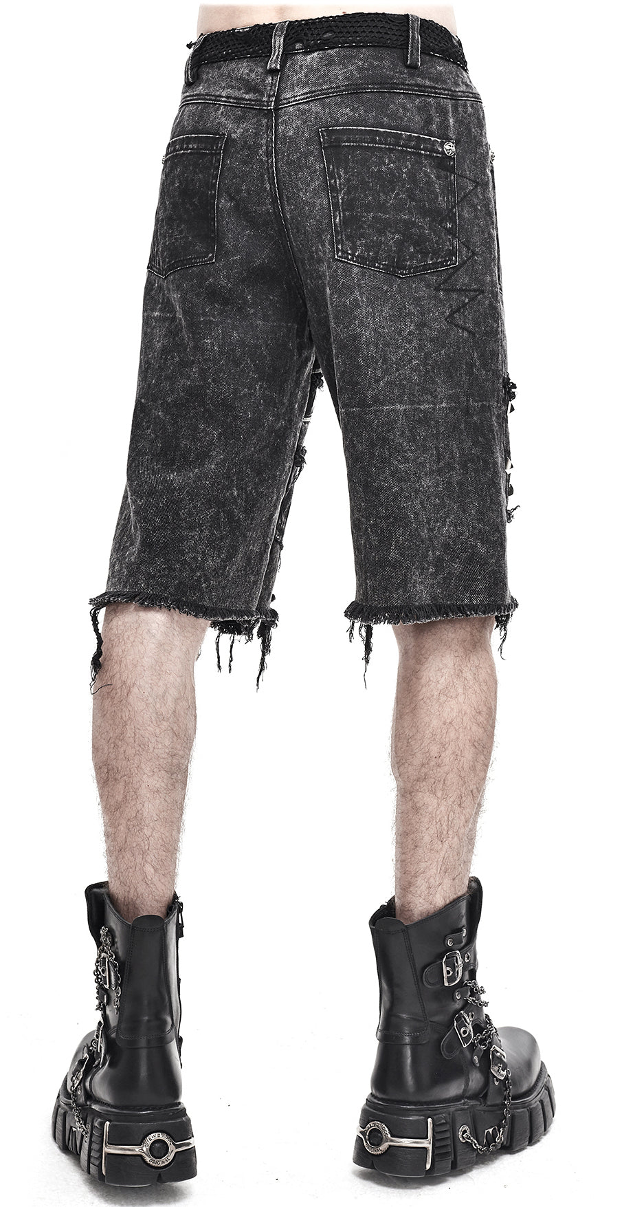 Gothic Maenner Shorts Punky Snowwash von Devil Fashion