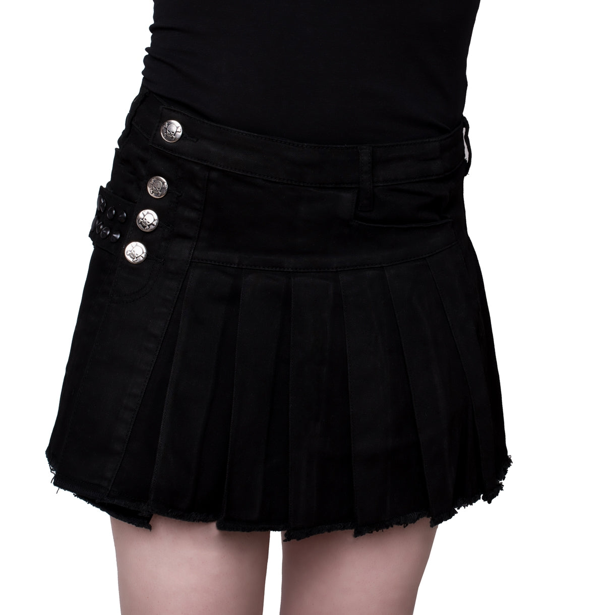 Frauen Gothic Kilt Mit Seitentasche