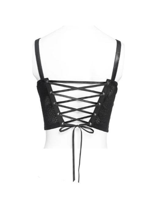 Crop Top im Corset Stil mit Ketten von Devil Fashion