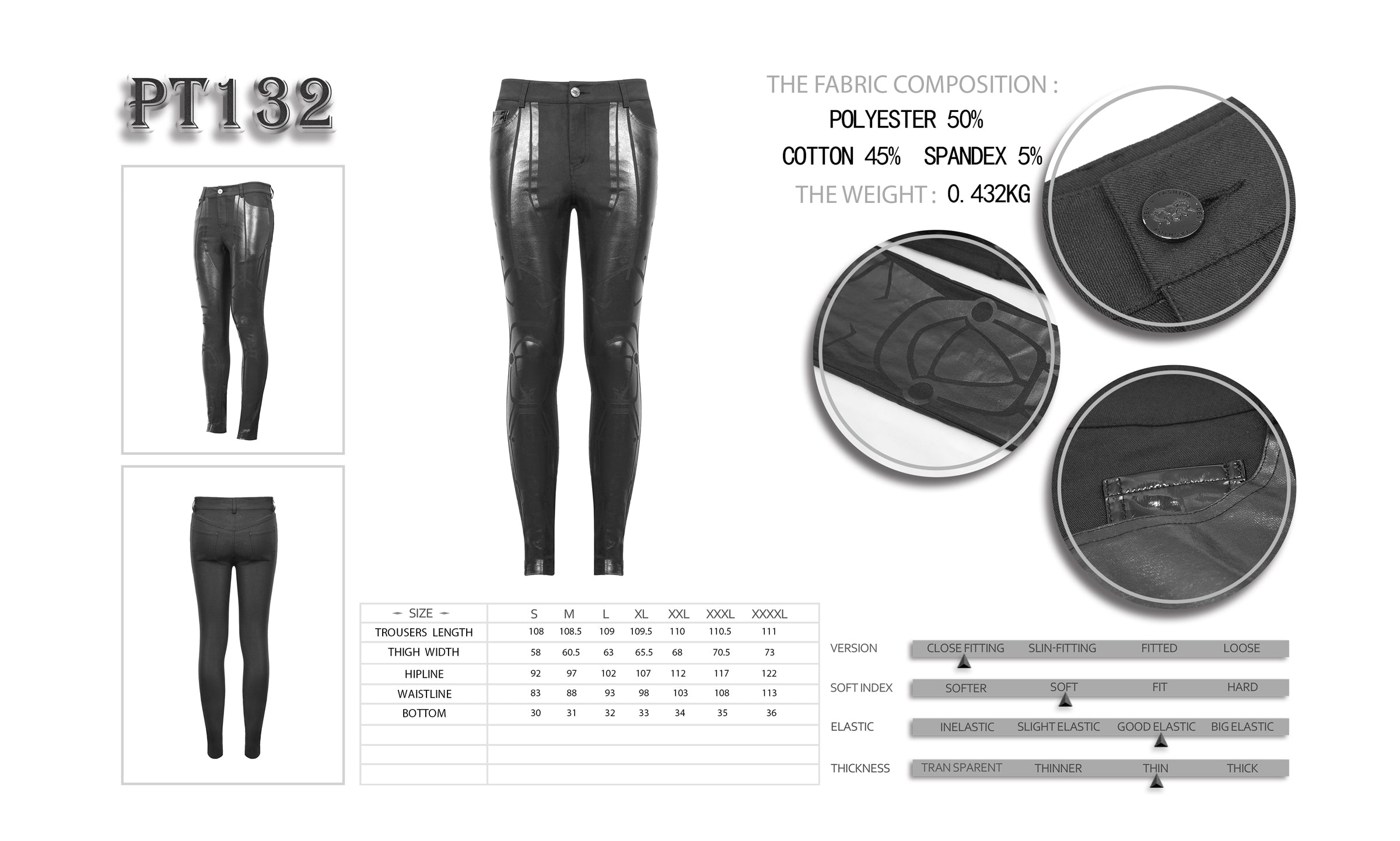 Gothic Männer Hose Cyber Space von Devil Fashion