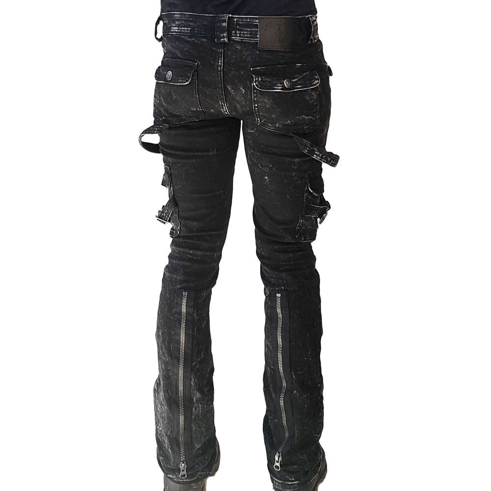 Frauen Bootscut Jeans Snowwash Batik