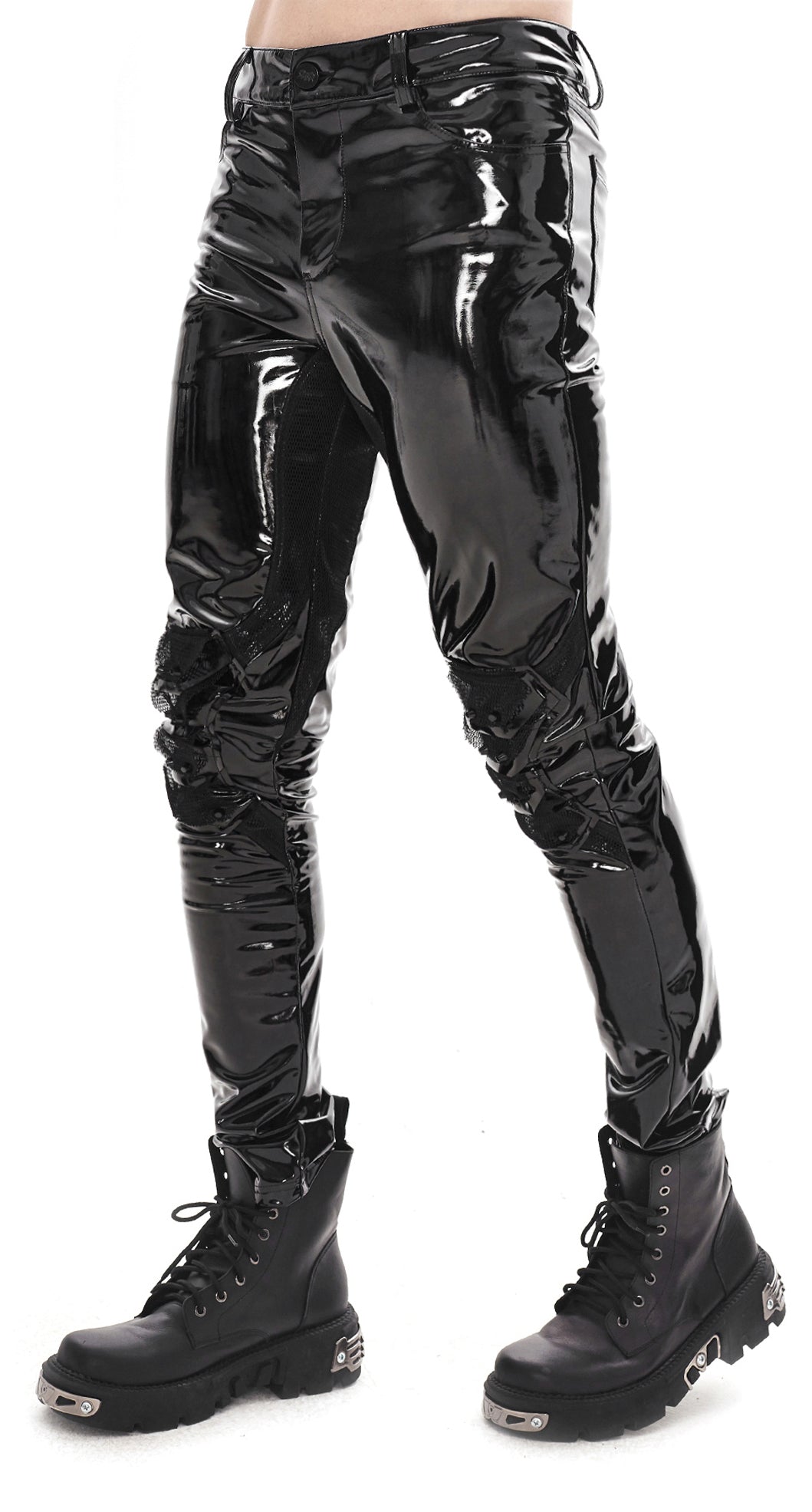 Gothic Maenner Hose Black Latex von Devil Fashion
