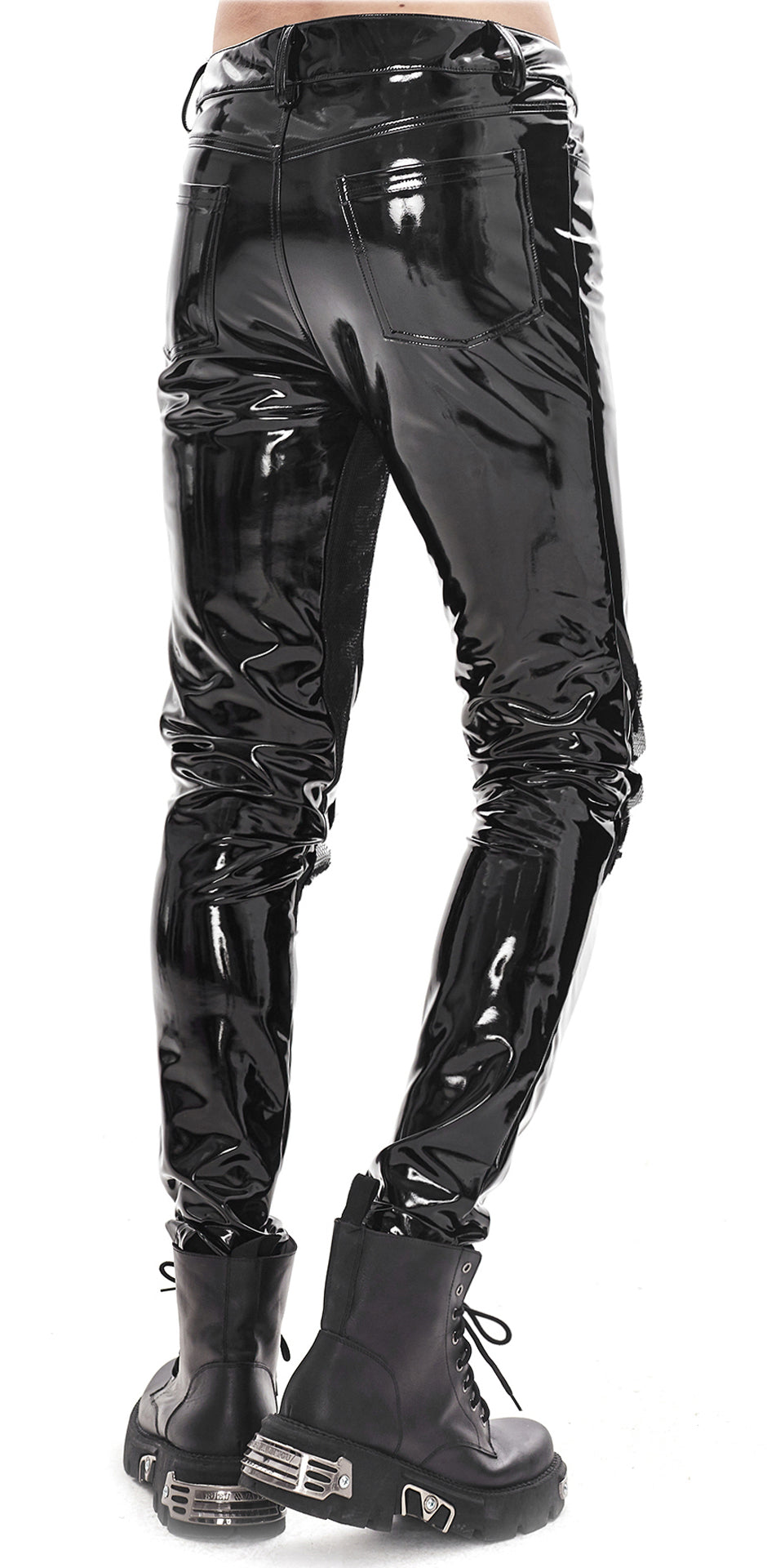 Gothic Maenner Hose Black Latex von Devil Fashion