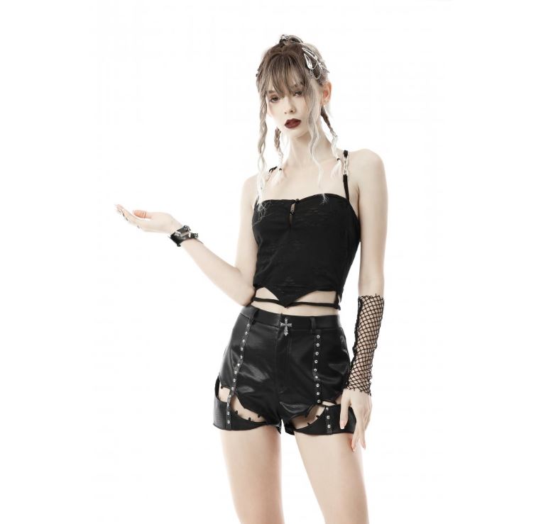 Crop Top mit Spaghetti Trägern zum schnüren von Dark in Love