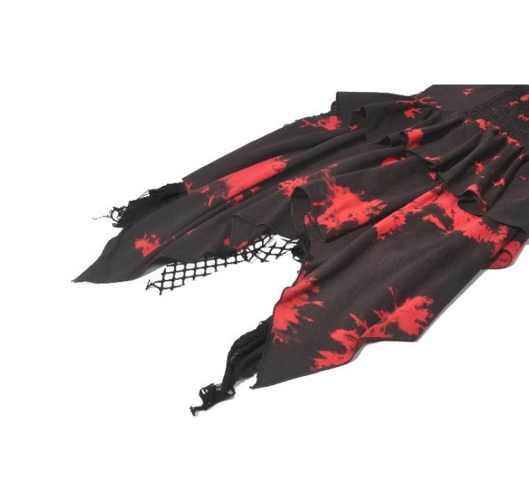 Punky rot-schwarzer Fetzendress von Dark in Love