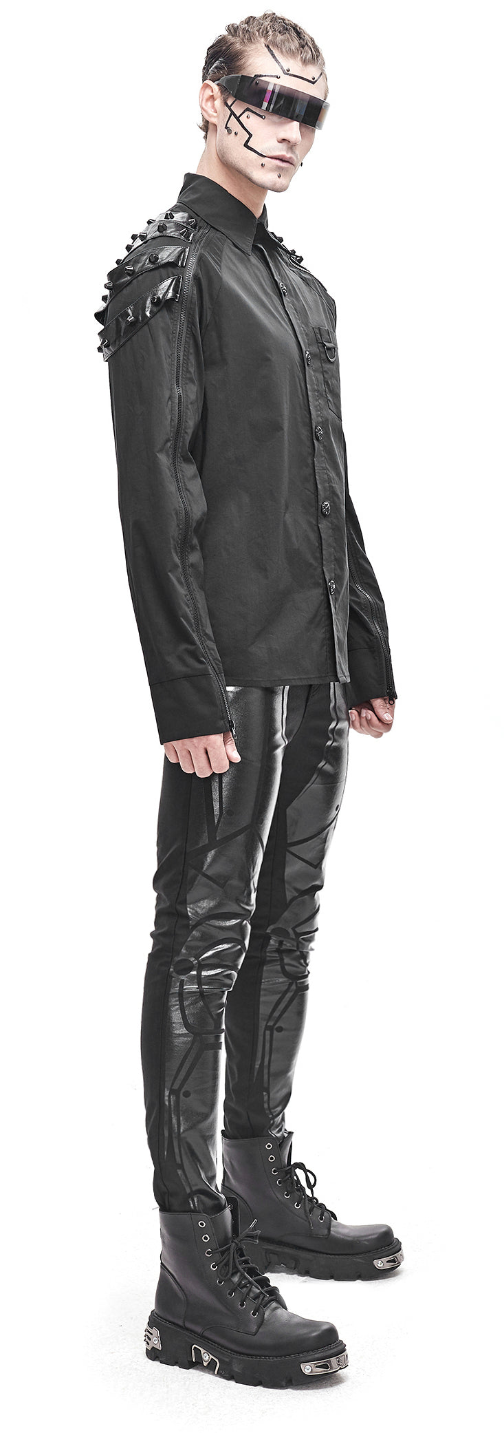Gothic Männer Hemd Soldier of the Dark von Devil Fashion