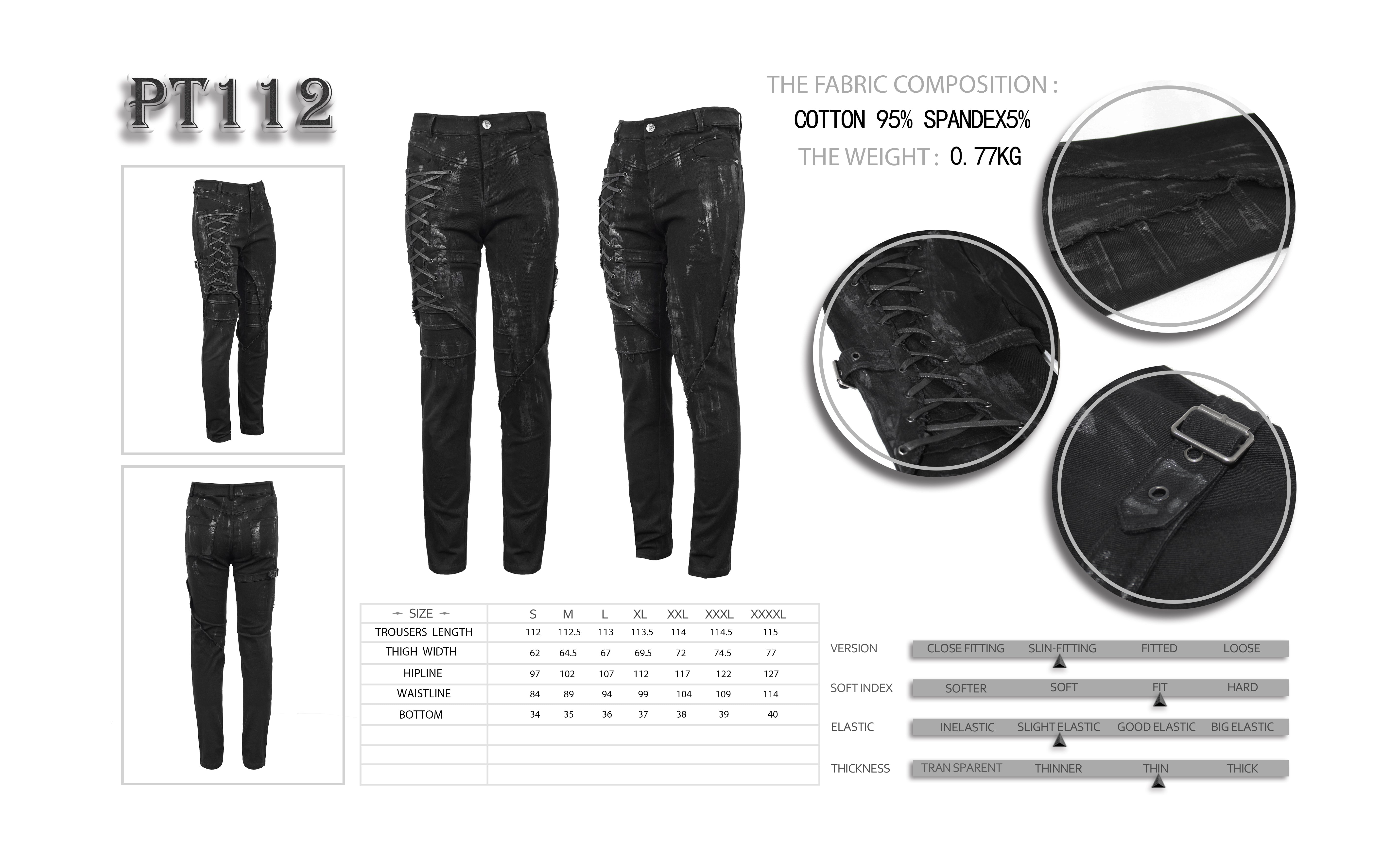 Gothic Maenner Hose Zombie von Devil Fashion