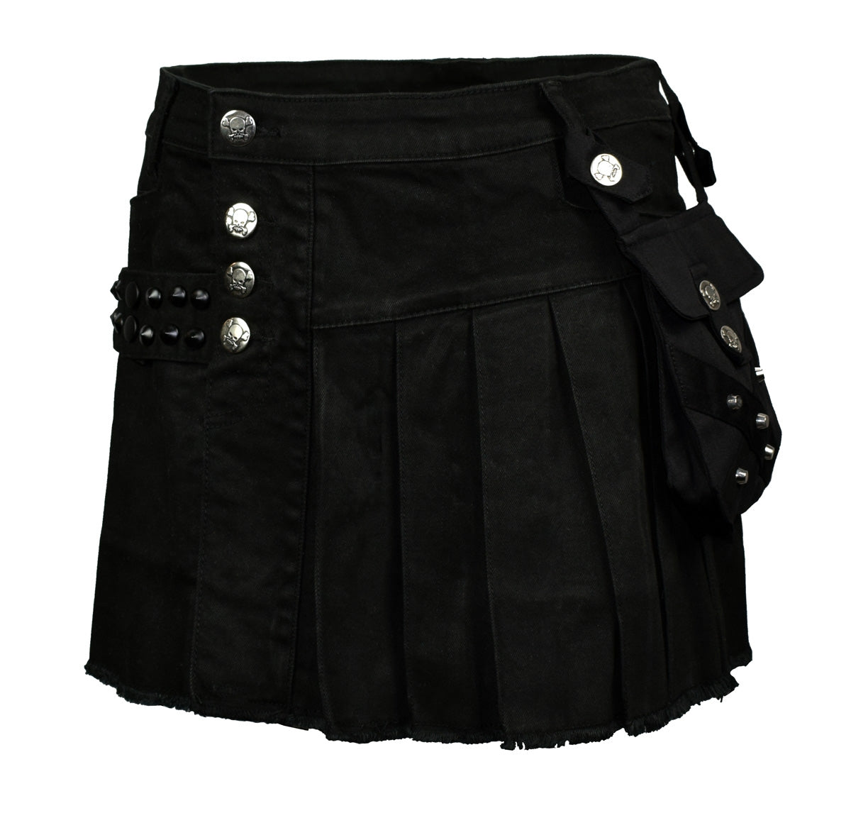 Frauen Gothic Kilt Mit Seitentasche