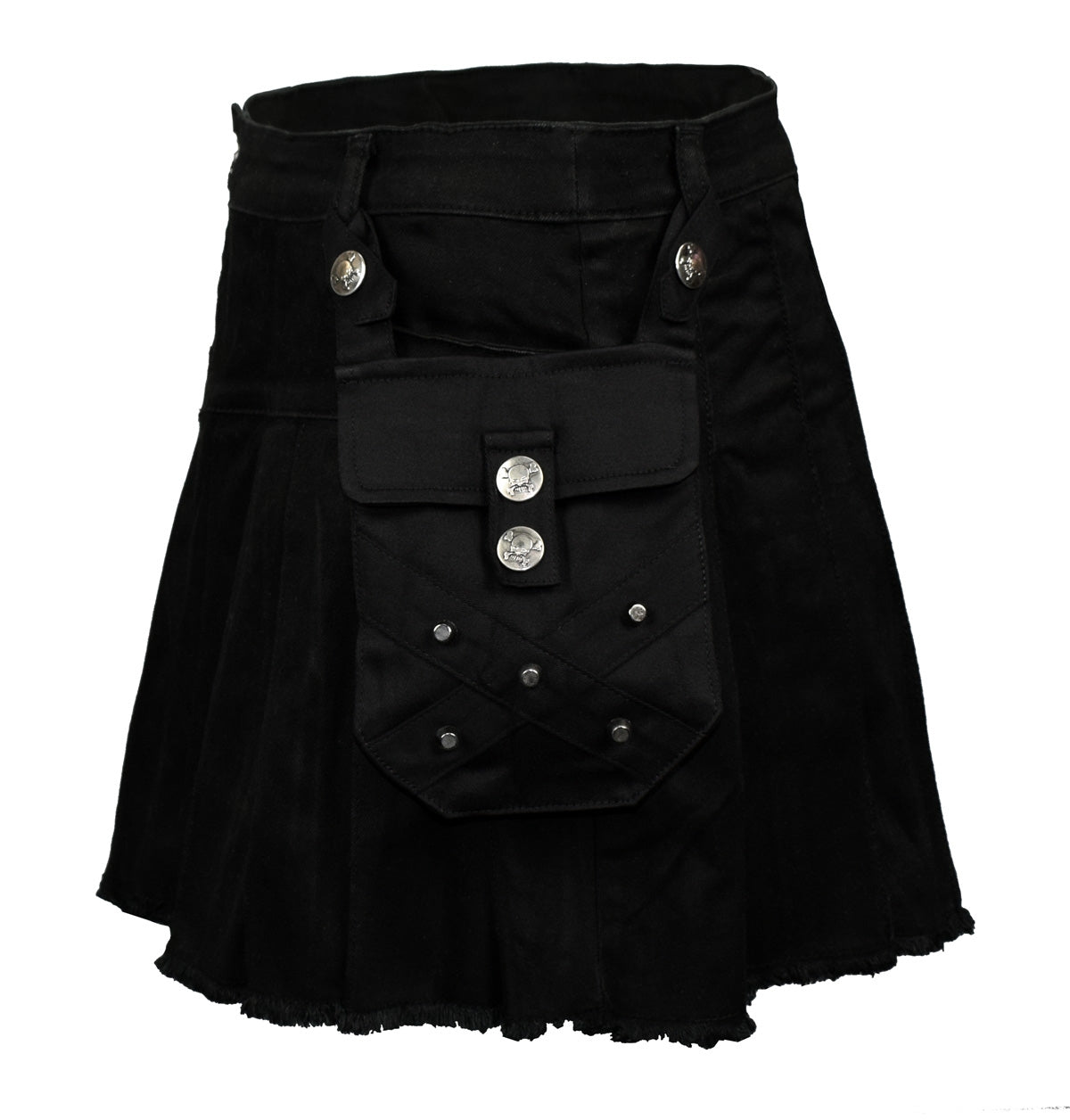 Frauen Gothic Kilt Mit Seitentasche