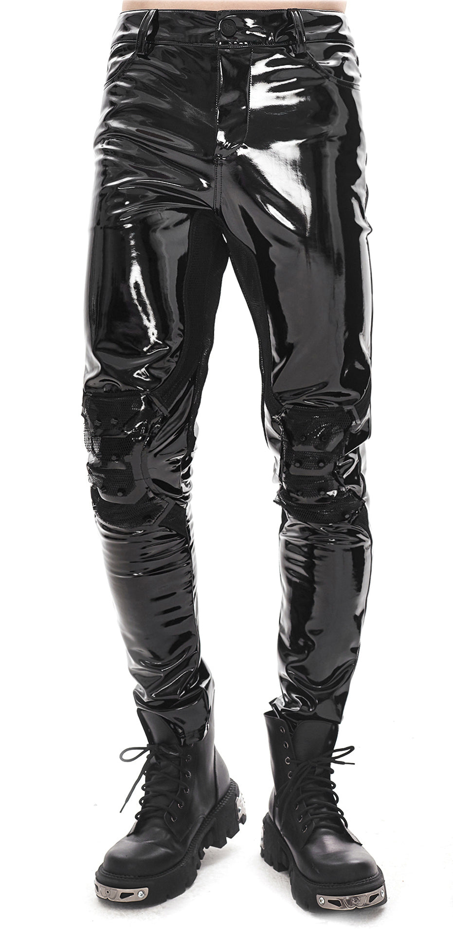 Gothic Maenner Hose Black Latex von Devil Fashion