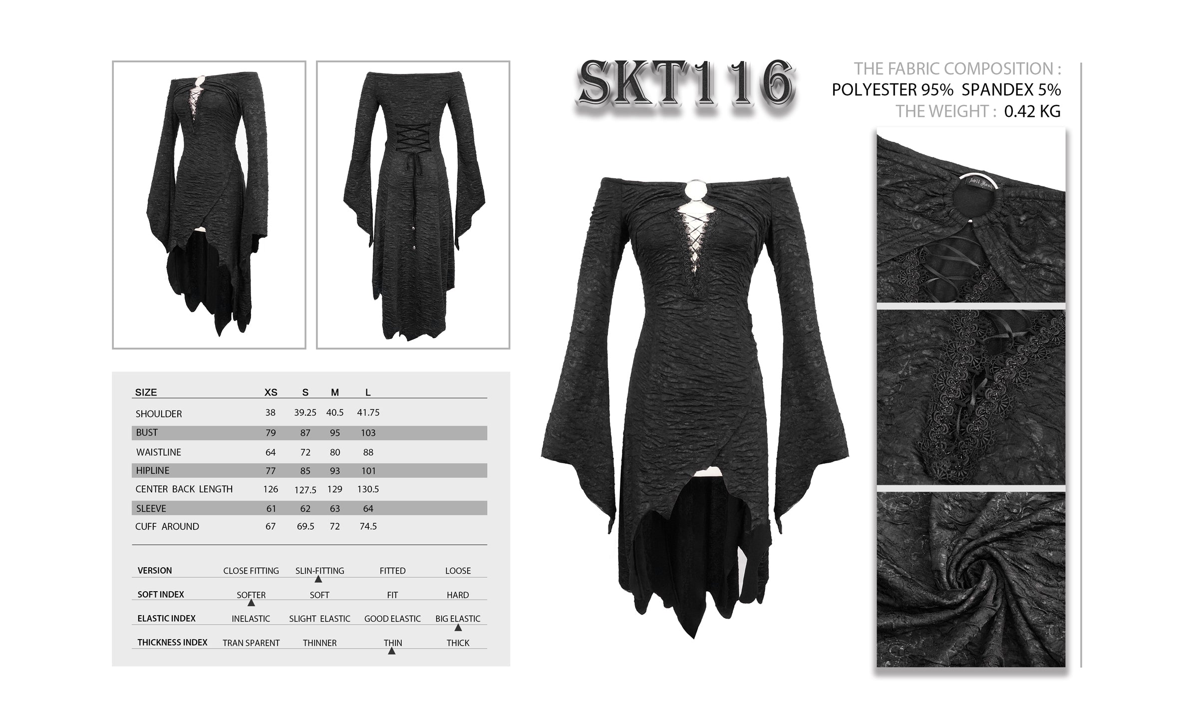 Gothic Kleid Night Dancer von Devil Fashion
