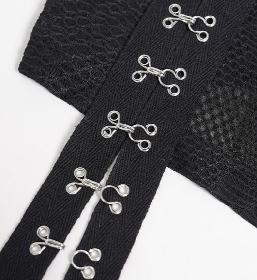 Crop Top im Corset Stil mit Ketten von Devil Fashion