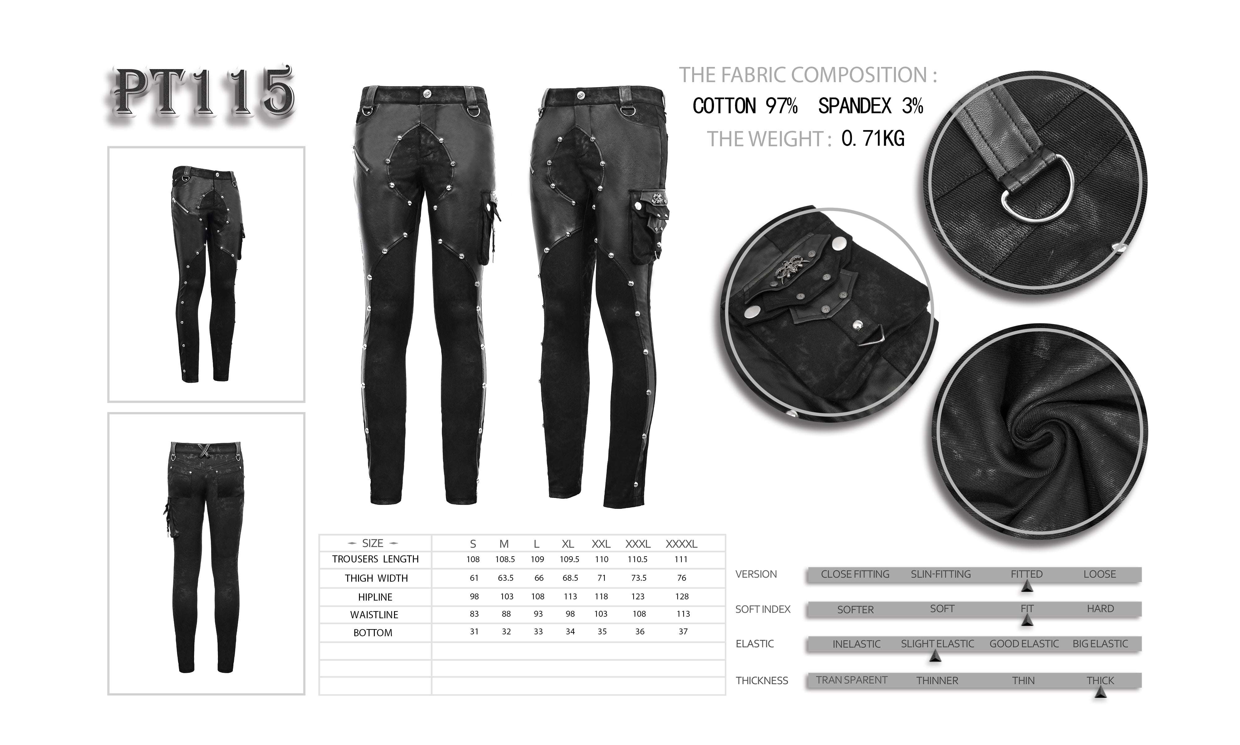 Gothic Maenner Hose Dark Cruiser von Devil Fashion